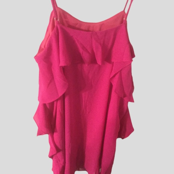 FUCHSIA RUFFLED DETAILED FLOWY TUNIC DRESS - Picture 7 of 9